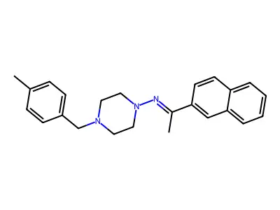 4-(4-methylbenzyl)-N-[(1Z)-1-(naphthalen-2-yl)ethylidene]piperazin-1-amine structure