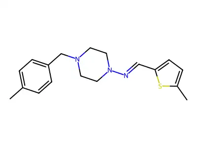 4-(4-methylbenzyl)-N-[(5-methyl-2-thienyl)methylene]-1-piperazinamine structure