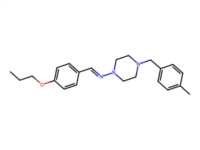 4-(4-Methylbenzyl)-N-(4-propoxybenzylidene)-1-piperazinamine structure