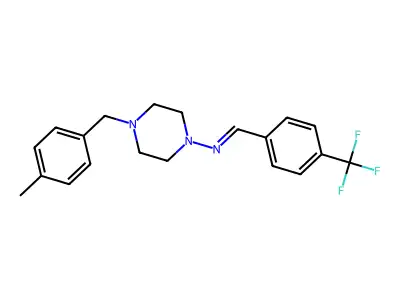 [4-(4-Methyl-benzyl)-piperazin-1-yl]-(4-trifluoromethyl-benzylidene)-amine structure