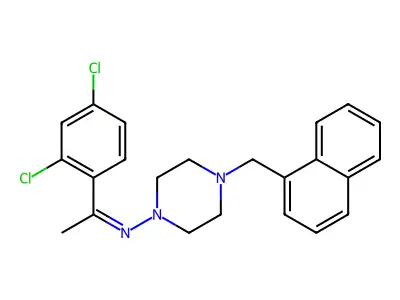N-(1-(2,4-Dichlorophenyl)ethylidene)-4-(1-naphthylmethyl)-1-piperazinamine structure