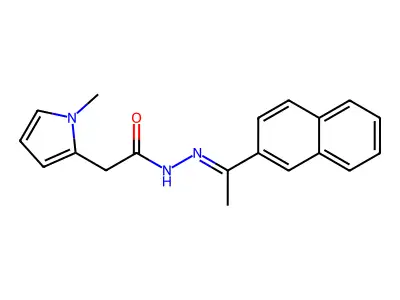 (Z)-2-(1-methyl-1H-pyrrol-2-yl)-N'-(1-(naphthalen-2-yl)ethylidene)acetohydrazide structure