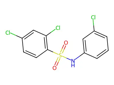 2,4-dichloro-N-(3-chlorophenyl)benzenesulfonamide structure
