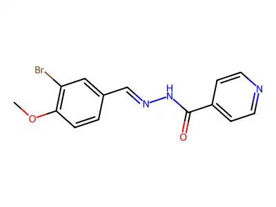 N'-[(E)-(3-bromo-4-methoxyphenyl)methylidene]pyridine-4-carbohydrazide structure