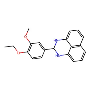 2-(4-ethoxy-3-methoxyphenyl)-2,3-dihydro-1H-perimidine structure