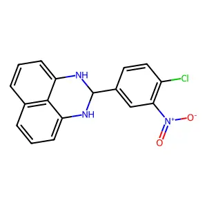 2-(4-chloro-3-nitrophenyl)-2,3-dihydro-1H-perimidine structure