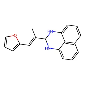 2-(2-(2-Furyl)-1-methylvinyl)-2,3-dihydro-1H-perimidine structure