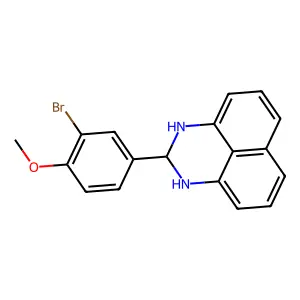 2-(3-bromo-4-methoxyphenyl)-2,3-dihydro-1H-perimidine structure