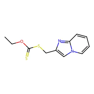 Ethoxy[({imidazo[1,2-a]pyridin-2-yl}methyl)sulfanyl]methanethione structure