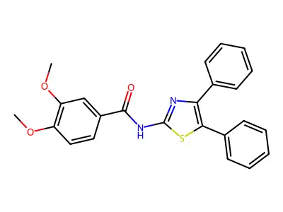 N-(4,5-diphenyl-1,3-thiazol-2-yl)-3,4-dimethoxybenzamide structure