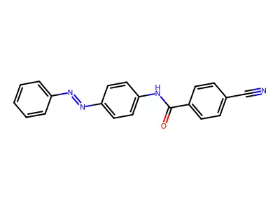 Benzamide, 4-cyano-N-[4-(2-phenyldiazenyl)phenyl]- structure