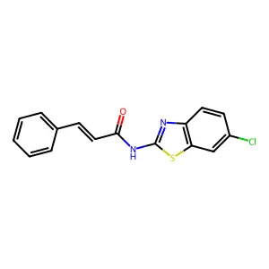 (2E)-N-(6-chloro-1,3-benzothiazol-2-yl)-3-phenylprop-2-enamide structure