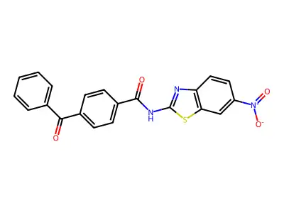 4-benzoyl-N-(6-nitro-1,3-benzothiazol-2-yl)benzamide structure