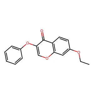 7-ethoxy-3-phenoxy-4H-chromen-4-one structure