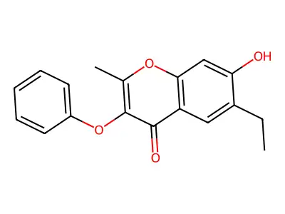 6-Ethyl-7-hydroxy-2-methyl-3-phenoxy-chromen-4-one structure