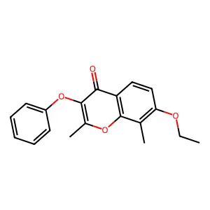 7-ethoxy-2,8-dimethyl-3-phenoxy-4H-chromen-4-one structure