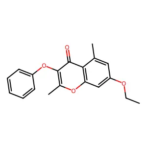7-ethoxy-2,5-dimethyl-3-phenoxy-4H-chromen-4-one structure