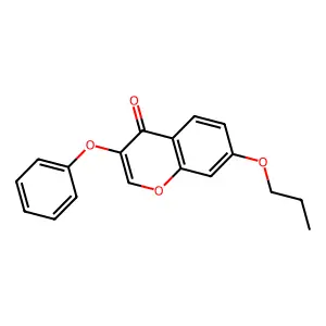 3-phenoxy-7-propoxy-4H-chromen-4-one structure