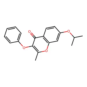 2-Methyl-3-phenoxy-7-propan-2-yloxychromen-4-one structure