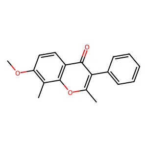 7-methoxy-2,8-dimethyl-3-phenyl-4H-chromen-4-one structure
