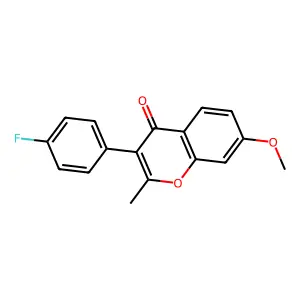 3-(4-fluorophenyl)-7-methoxy-2-methyl-4H-chromen-4-one structure