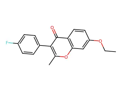 7-Ethoxy-3-(4-fluorophenyl)-2-methyl-4H-chromen-4-one structure