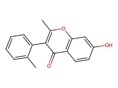 7-hydroxy-2-methyl-3-(2-methylphenyl)-4H-chromen-4-one structure