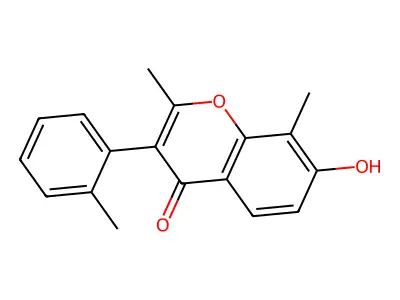 7-Hydroxy-2,8-dimethyl-3-o-tolyl-chromen-4-one structure