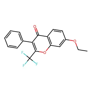 7-Ethoxy-3-phenyl-2-(trifluoromethyl)chromen-4-one structure