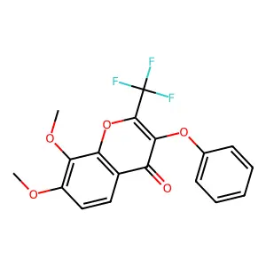 7,8-Dimethoxy-3-phenoxy-2-(trifluoromethyl)-4H-chromen-4-one structure