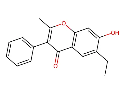 6-ethyl-7-hydroxy-2-methyl-3-phenyl-4H-chromen-4-one structure