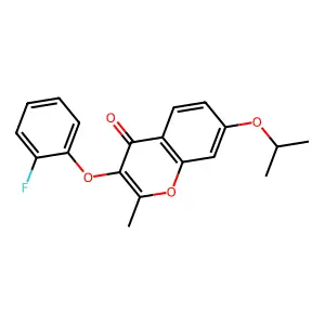 3-(2-Fluorophenoxy)-2-methyl-7-propan-2-yloxychromen-4-one structure
