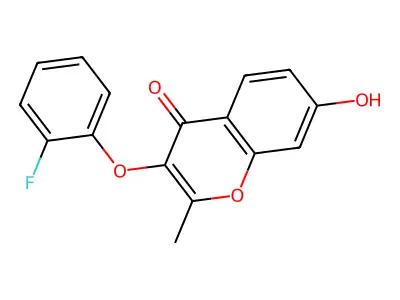 3-(2-Fluoro-phenoxy)-7-hydroxy-2-methyl-chromen-4-one structure