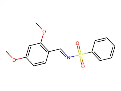 N-[(2,4-dimethoxyphenyl)methylidene]benzenesulfonamide structure