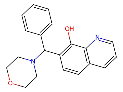 7-[Morpholin-4-yl(phenyl)methyl]quinolin-8-ol structure