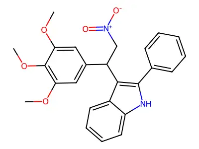 3-[2-nitro-1-(3,4,5-trimethoxyphenyl)ethyl]-2-phenyl-1H-indole structure