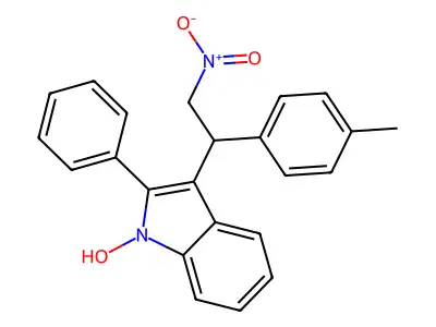 3-[1-(4-methylphenyl)-2-nitroethyl]-2-phenyl-1H-indol-1-ol structure