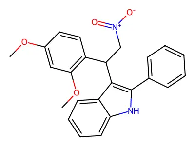 3-[1-(2,4-dimethoxyphenyl)-2-nitroethyl]-2-phenyl-1H-indole structure