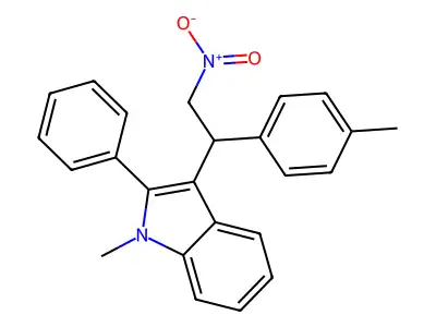 1-methyl-3-[1-(4-methylphenyl)-2-nitroethyl]-2-phenyl-1H-indole structure