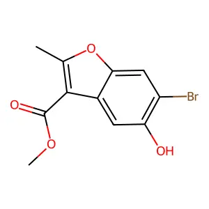 Methyl 6-bromo-5-hydroxy-2-methyl-1-benzofuran-3-carboxylate structure