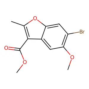Methyl 6-bromo-5-methoxy-2-methyl-1-benzofuran-3-carboxylate structure