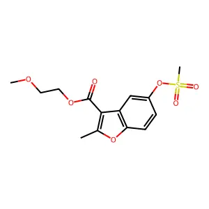 2-Methoxyethyl 5-(methanesulfonyloxy)-2-methyl-1-benzofuran-3-carboxylate structure