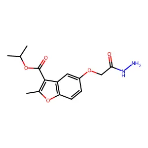 Propan-2-yl 5-(2-hydrazinyl-2-oxoethoxy)-2-methyl-1-benzofuran-3-carboxylate structure