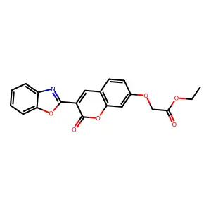 ethyl 2-{[3-(1,3-benzoxazol-2-yl)-2-oxo-2H-chromen-7-yl]oxy}acetate structure