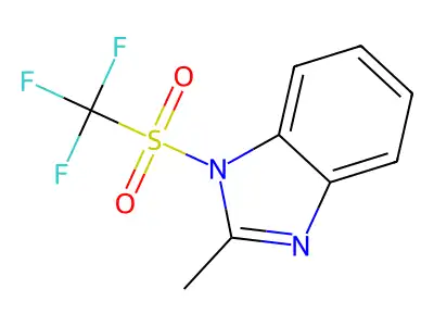 2-Methyl-1-((trifluoromethyl)sulfonyl)-1H-benzo[d]imidazole structure