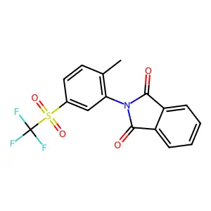 2-[2-Methyl-5-(trifluoromethylsulfonyl)phenyl]isoindole-1,3-dione structure