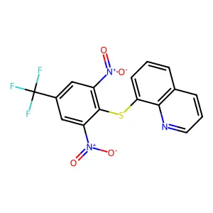 8-{[2,6-Dinitro-4-(trifluoromethyl)phenyl]sulfanyl}quinoline structure