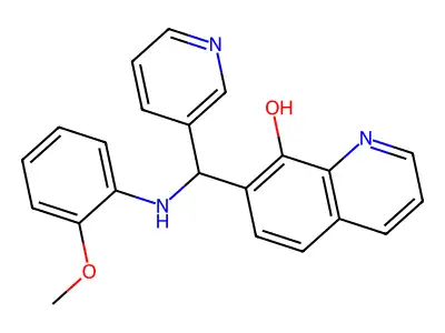 7-{[(2-Methoxyphenyl)amino](pyridin-3-yl)methyl}quinolin-8-ol structure