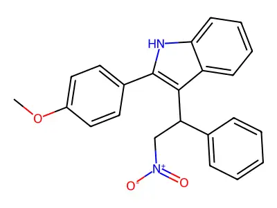 2-(4-methoxyphenyl)-3-(2-nitro-1-phenylethyl)-1H-indole structure