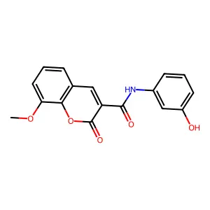 N-(3-hydroxyphenyl)-8-methoxy-2-oxo-2H-chromene-3-carboxamide structure